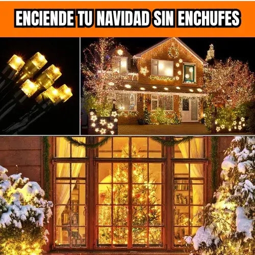 LUCES SOLARES NAVIDEÑAS (20 METROS)
