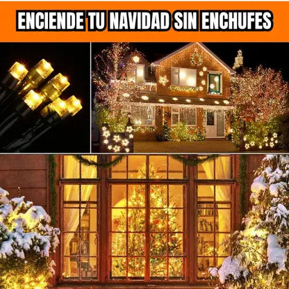 LUCES SOLARES NAVIDEÑAS (20 METROS)