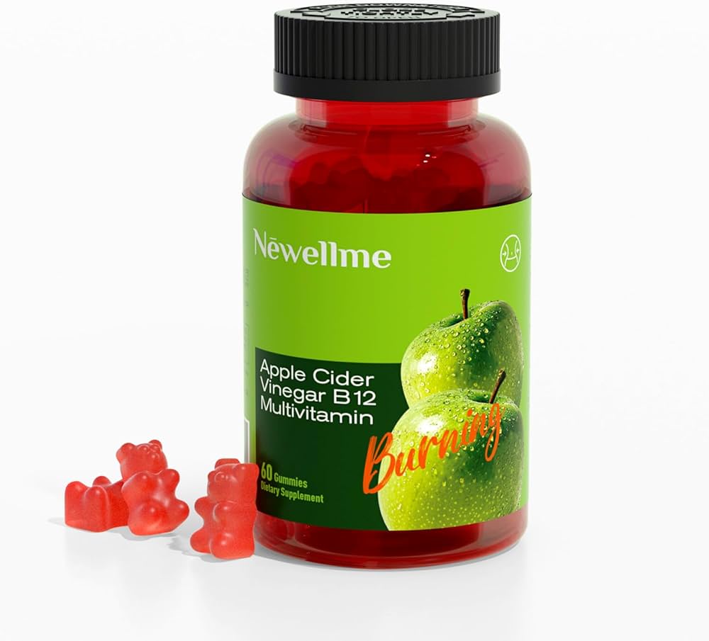 Apple Cider Vinegar Gummies B12 NEWELLME ® Gomitas de Zen, Epirulina y Vinagre de Manzana