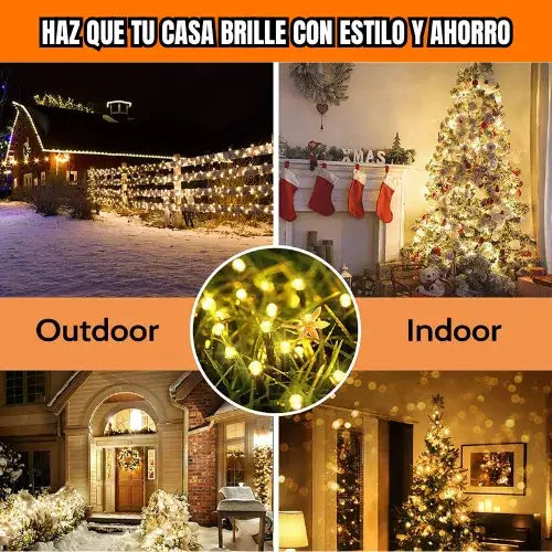 LUCES SOLARES NAVIDEÑAS (20 METROS)