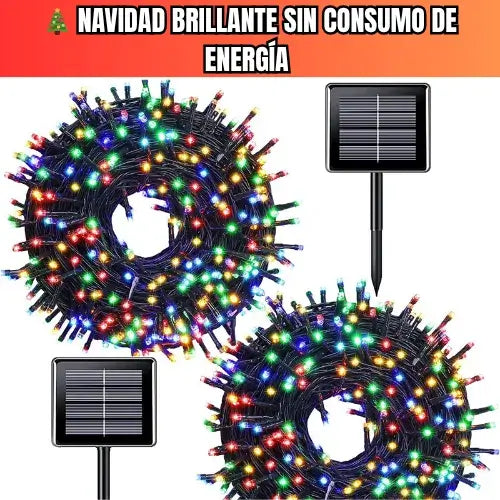 LUCES SOLARES NAVIDEÑAS (20 METROS)