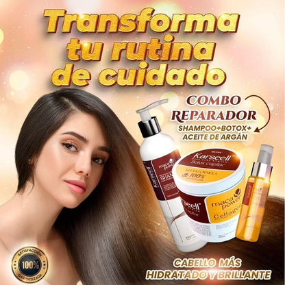 COMBO KARSEELL ORIGINAL 3 EN 1 - BOTOX + SHAMPOO + ACEITE DE ARGAN ORIGINAL