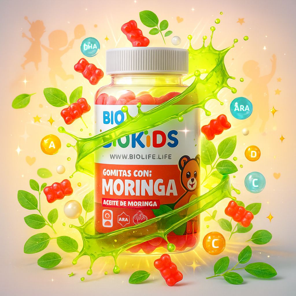 Biokids Moringa® |Defensas, energía y concentración para el crecimiento de tus hijos| - FraDa Store